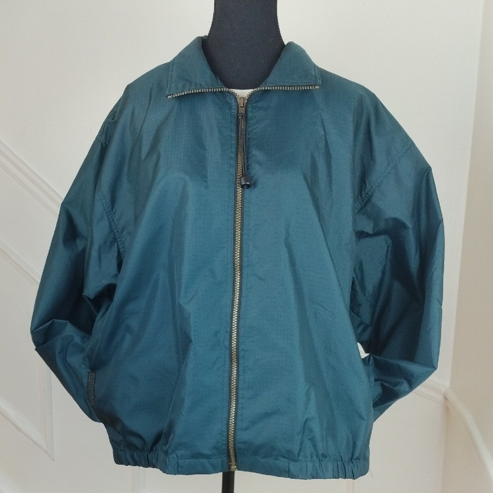 Stormtech Nylon Ripstop Vented Windbreaker‎ Jacket Mens Small Teal Full Zip